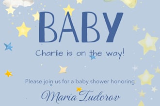 design a baby shower party invitation