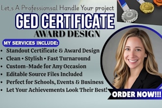design custom diploma certificate, degree, or award certificates