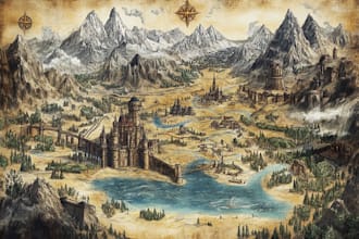 do fantasy map illustration