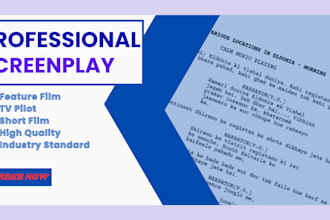 write your professional screenplay