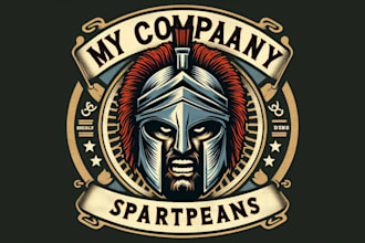 design premium vintage spartan head mascot logo t shirt design