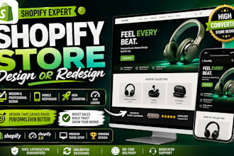 design a high converting shopify store and ecommerce website