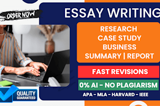 do essay writing, report and paper, case study, research and summary