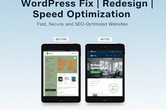 fix, redesign, or speed up your existing wordpress website