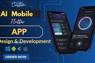 develop ai mobile app flutter app ,ai chatbot and ai saas app