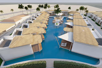 create realistic 3d architectural renderings for villas