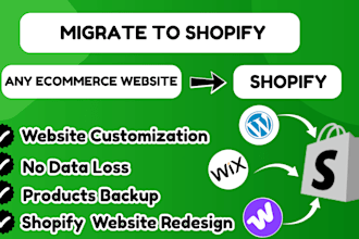 migrate clone wordpress to shopify to wix to shopify ecommerce website migration