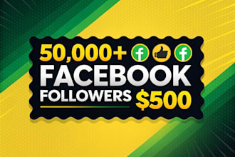promote 50,000 facebook followers
