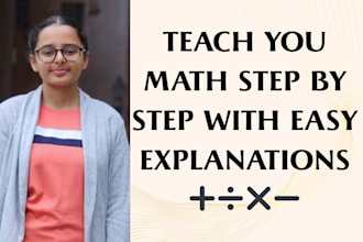 teach you math step by step with easy explanations