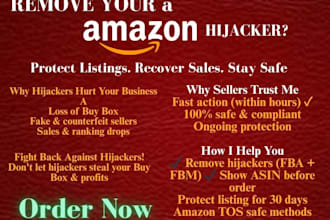 remove amazon hijacker from your product listing within hours