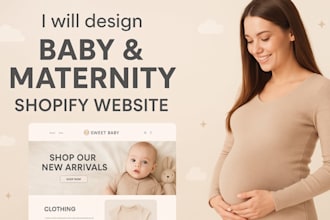 design baby maternity shopify store baby clothing store baby shopify website