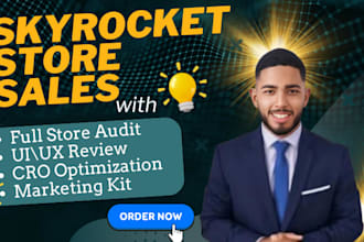 do expert shopify store audit, product seo, cro audit to boost traffic, sales