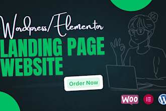 create wordpress landing page or elementor landing page
