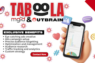 do native ads taboola outbrain revcontent mgid ads campaign setup management
