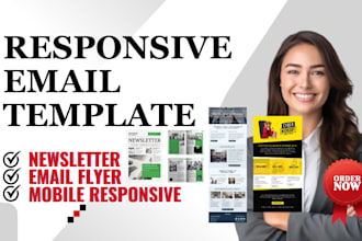 design newsletter template, email flyer, html email template, newsletter design