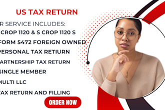 prepare US tax returns llc business taxes 1040 1120 5472 CPA