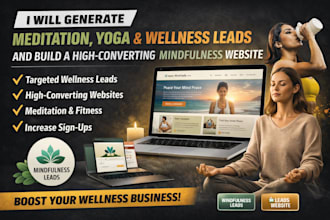 generate yoga wellness pilates leads build a meditation and mindfulness website