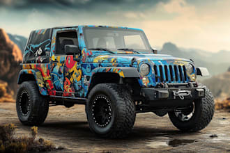 design branding car wrap, vehicle wrap truck wrap