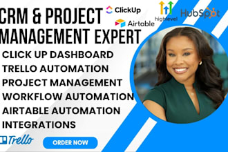 clickup dashboards airtable CRM systems trello workflow automations data hubspot