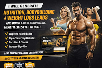 generate nutrition bodybuilding weight loss leads build health lifestyle website