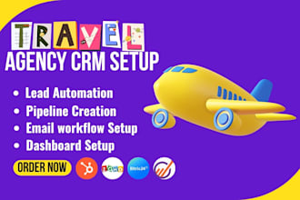 build travel agency CRM with hubspot zoho insightly agile CRM bitrix24 engagebay