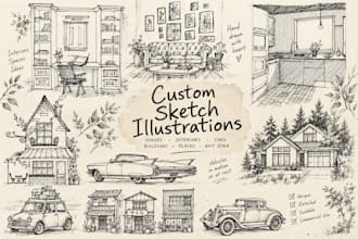 draw any kind of custom pencil sketch pen drawing illustration