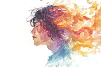 create a digital watercolor illustration