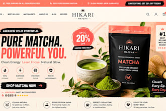 design sales converting matcha shopify store green tea coffee matcha website