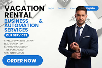 setup vacation rental crm rental lead build vacation rental landing page website