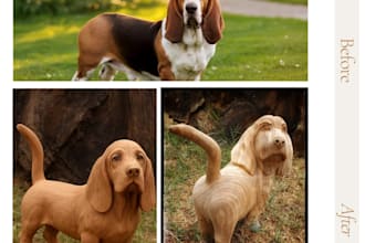 create a hand carve any pet into wood sculptures