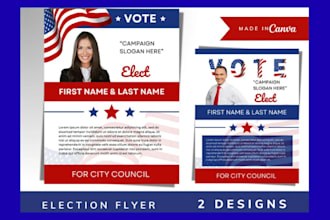 design a winning political election campaign flyer, postcard and brochure