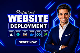 deploy your website on AWS, netlify, vercel, hostinger, azure or digital ocean