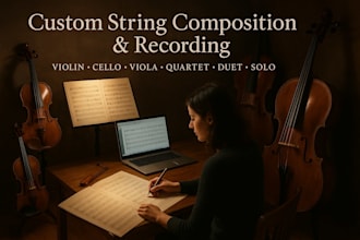 compose and record string quartet duet solo for violin cello and viola