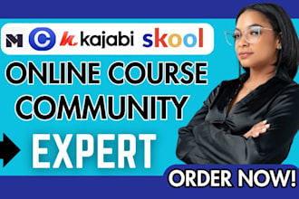 setup online course community for skool, kajabi, mighty network
