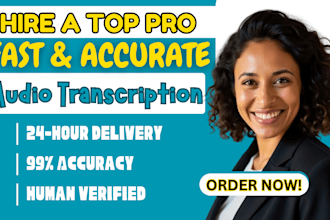 do fast and accurate audio transcription and video transcription