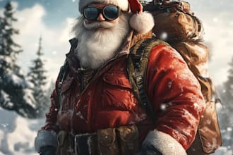 draw christmas couple or any character with holiday vibe