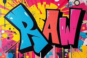create graffiti pop art canvas designs and murals
