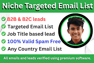 build niche targeted email list, b2b bulk email list for email marketing