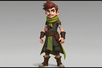 create 2d character for game and sprites animation