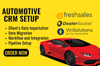 setup automotive CRM with dealersocket zoho hubspot vinsolutions freshsales