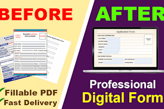 design custom fillable PDF form