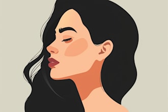 design minimalist vector avatar cartoon portrait from photo