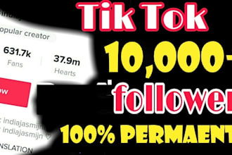 5000 non drop tiktok followers for instant