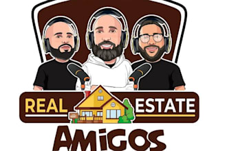 design creative cartoon podcast logo design