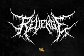 create a necro black metal logo