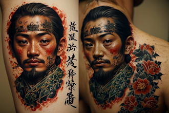 design a personalized japanese style tattoo design