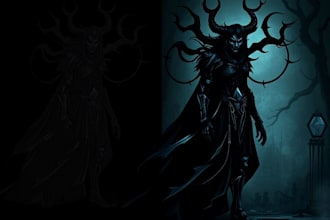 create a dark art illustration for you