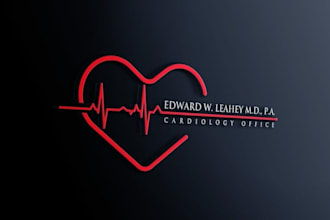 design professional heart care medical clinic cardiologist logo