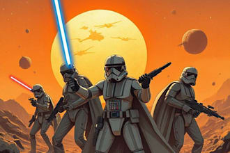 create star wars and sci fi illustration