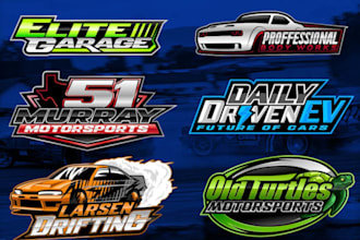 design automotive car racing and auto detailing logo